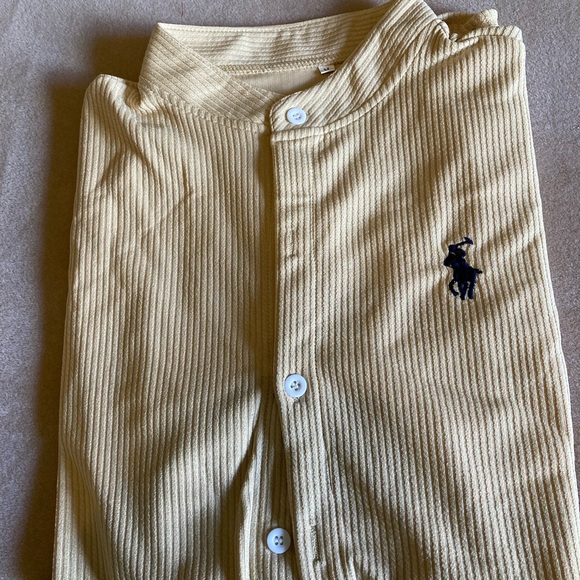 Polo by Ralph Lauren Red Ribbed Button Down Shirt Set - Picture 3 of 6